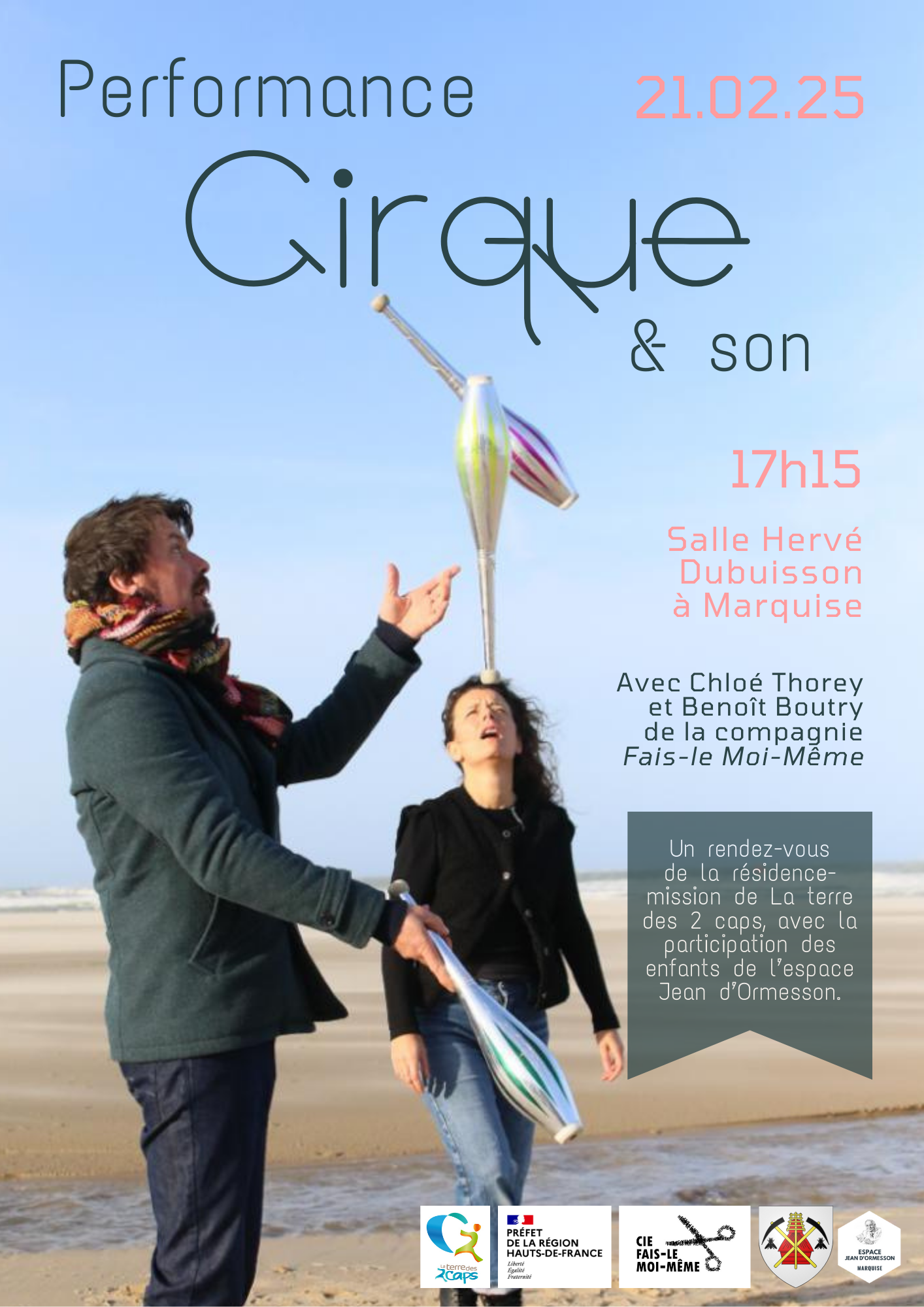 Performance Cirque & son avec les enfants de Jean d'Ormesson